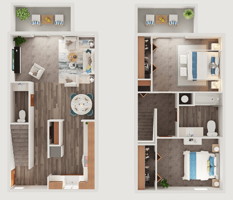 Parkwest 2 Bed 1.5 Bath 960 SF